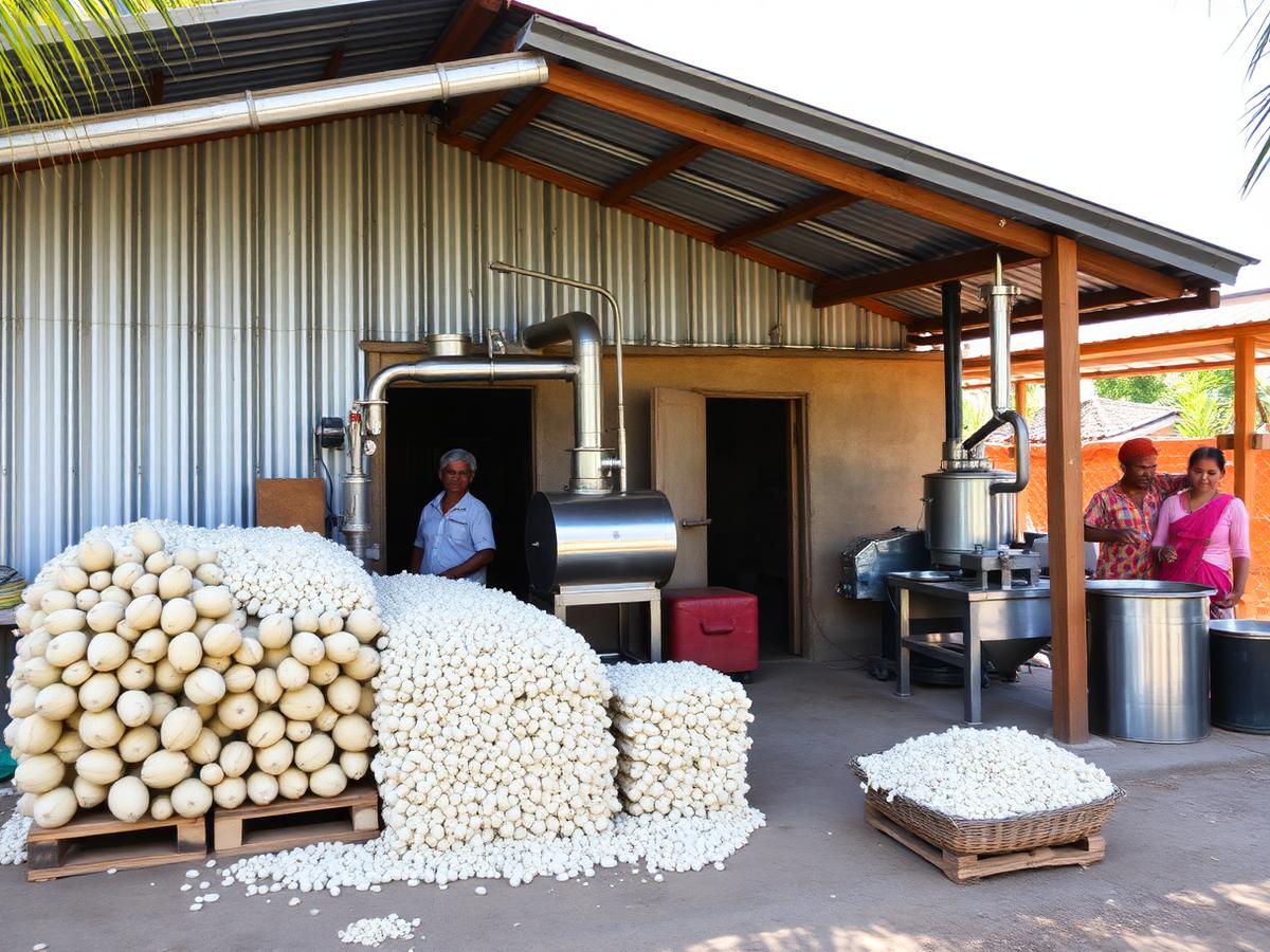 Shared Processing Facility with white copra and milling equipment